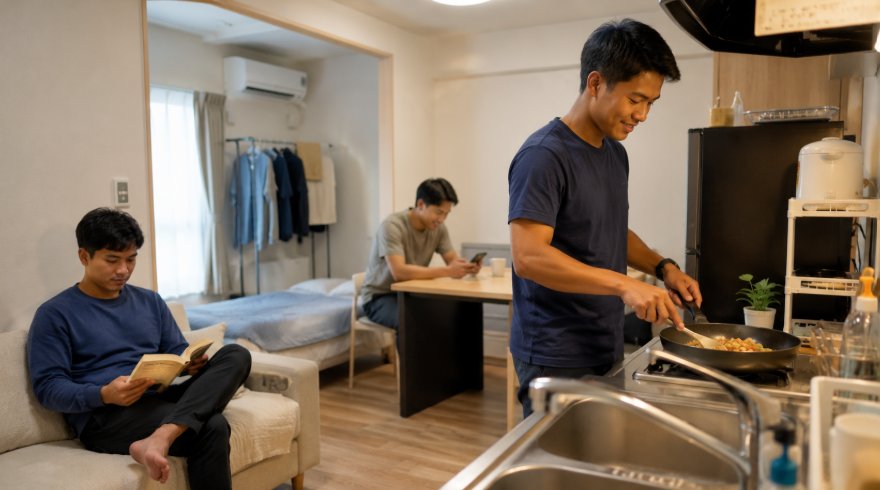 日本での暮らしになじむ様子